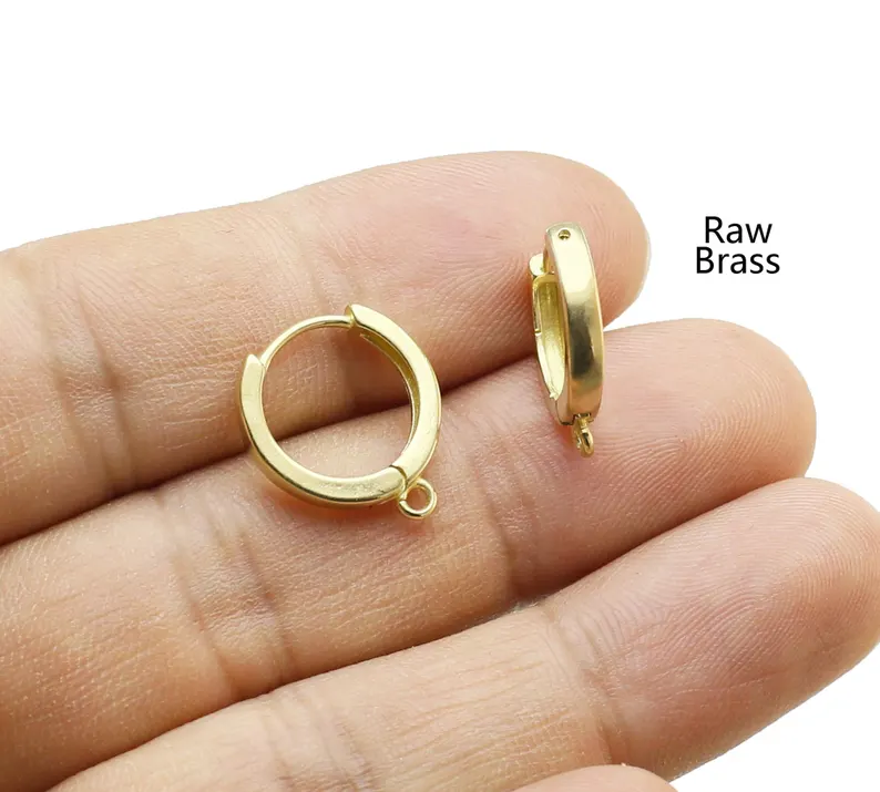Jewelry Making Wire - 10pcs Brass Ear Hoops, Leverback Earring