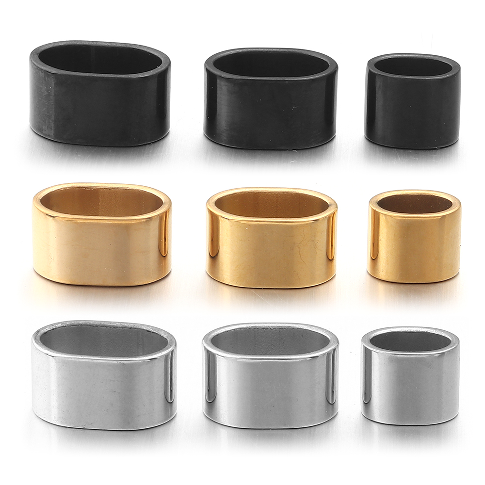 Jewelry Making Metal - 6pcs Flat Stainless Steel Tube Slider