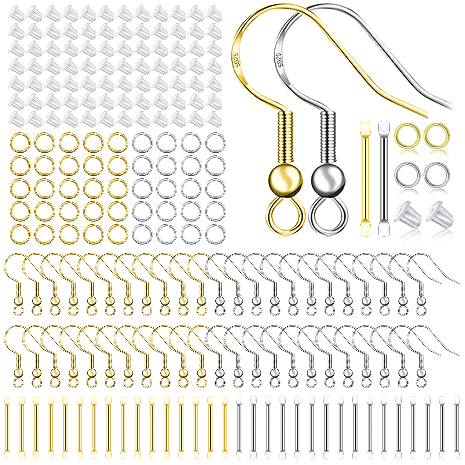 Jewelry Making Silver - 925 Silver/Gold Plated Earring Hooks for