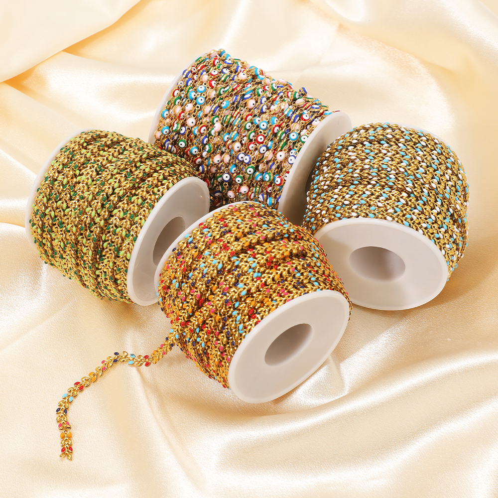Jewelry Making Knots - 1 Meter Stainless Steel Colorful Beads