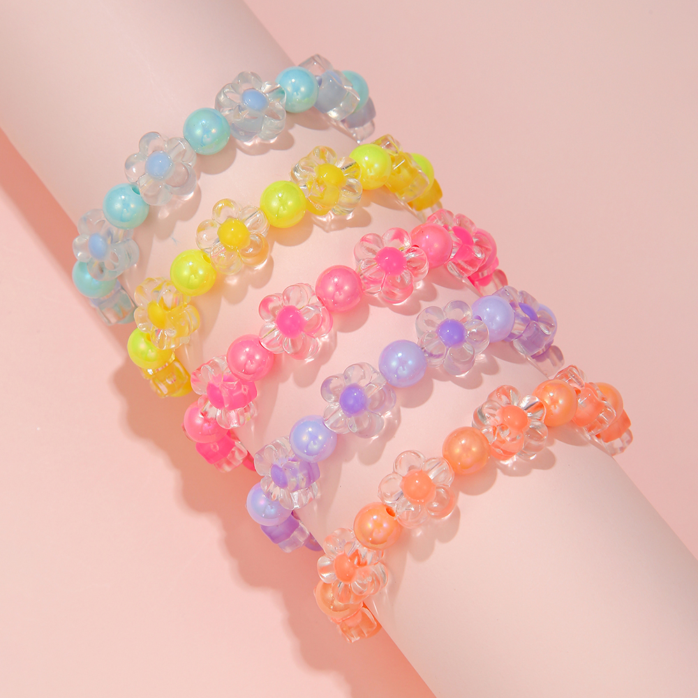 Jewelry Making Kits For Girls - 5Pcs/Set Colorful Beads Flower Bracelet Friendship