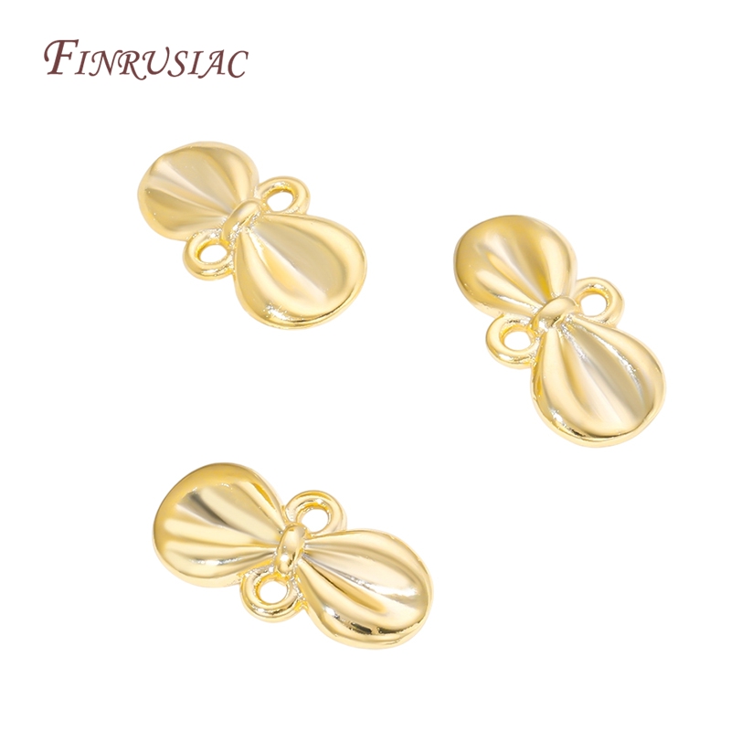 18K Gold Plated Bow Knot Charm - Jewelry Making Knots recensione e prezzo