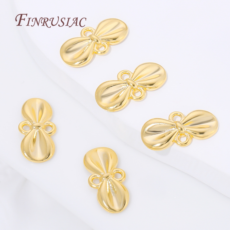18K Gold Plated Bow Knot Charm - Jewelry Making Knots recensione e prezzo