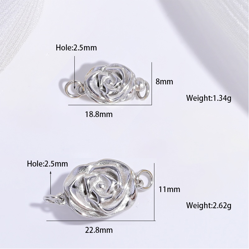 S925 Sterling Silver Rose Peta - Jewelry Making Silver recensione e prezzo
