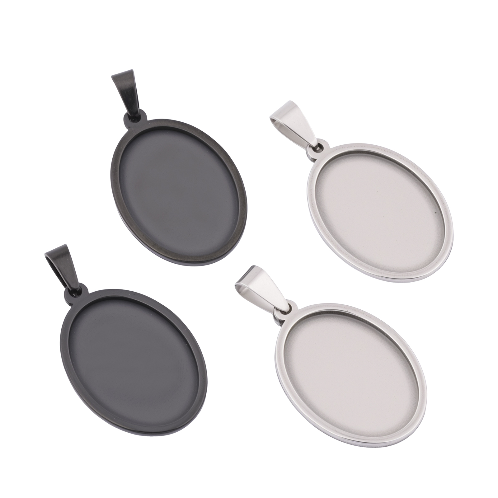 5pcs Stainless Steel Black Ova - Jewelry Making Tray recensione e prezzo