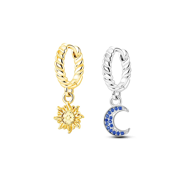 Double Hoop Bow Sun Moon Fit O - Jewelry Making Knots recensione e prezzo