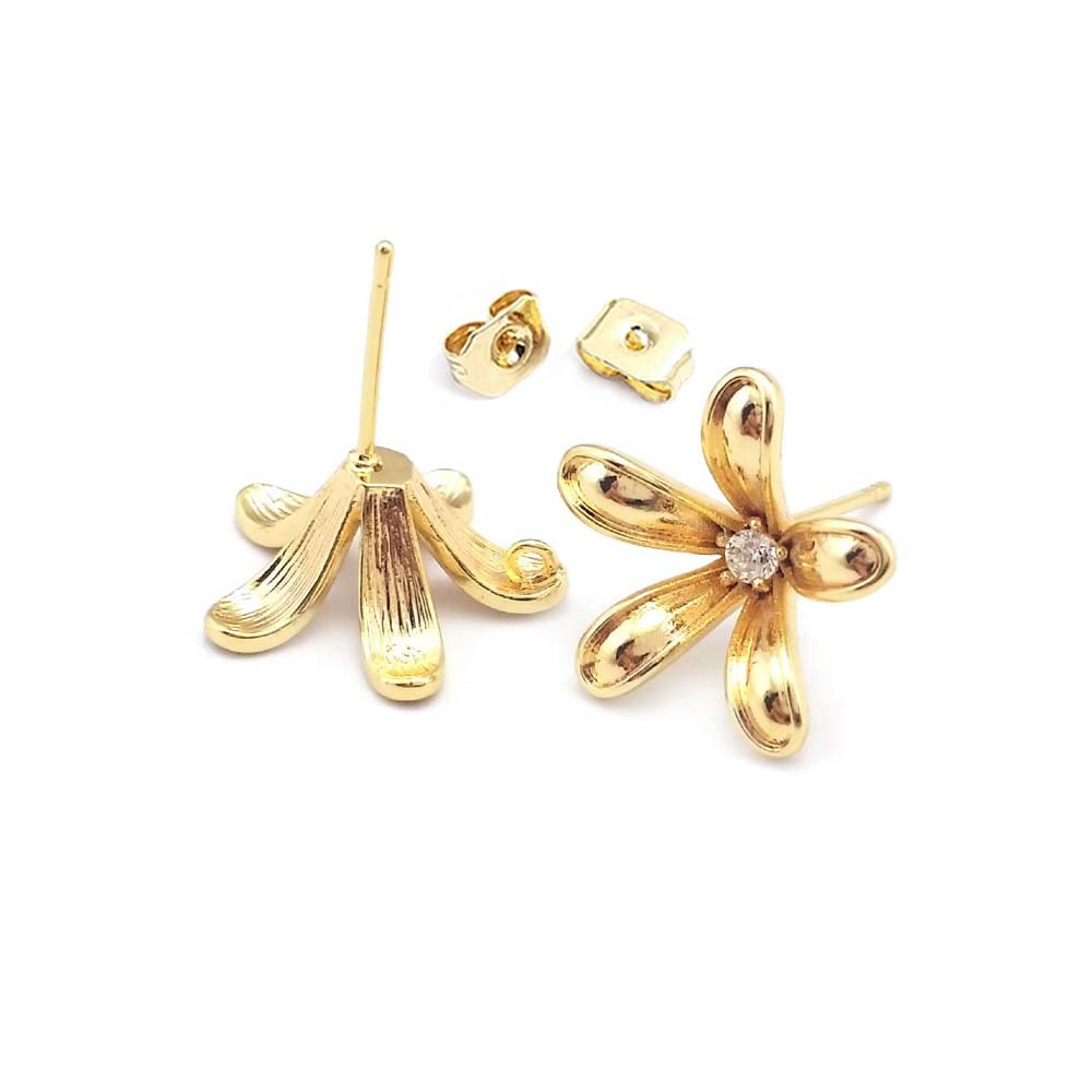 18K Gold Color Brass Flower St - Jewelry Making Metal recensione e prezzo