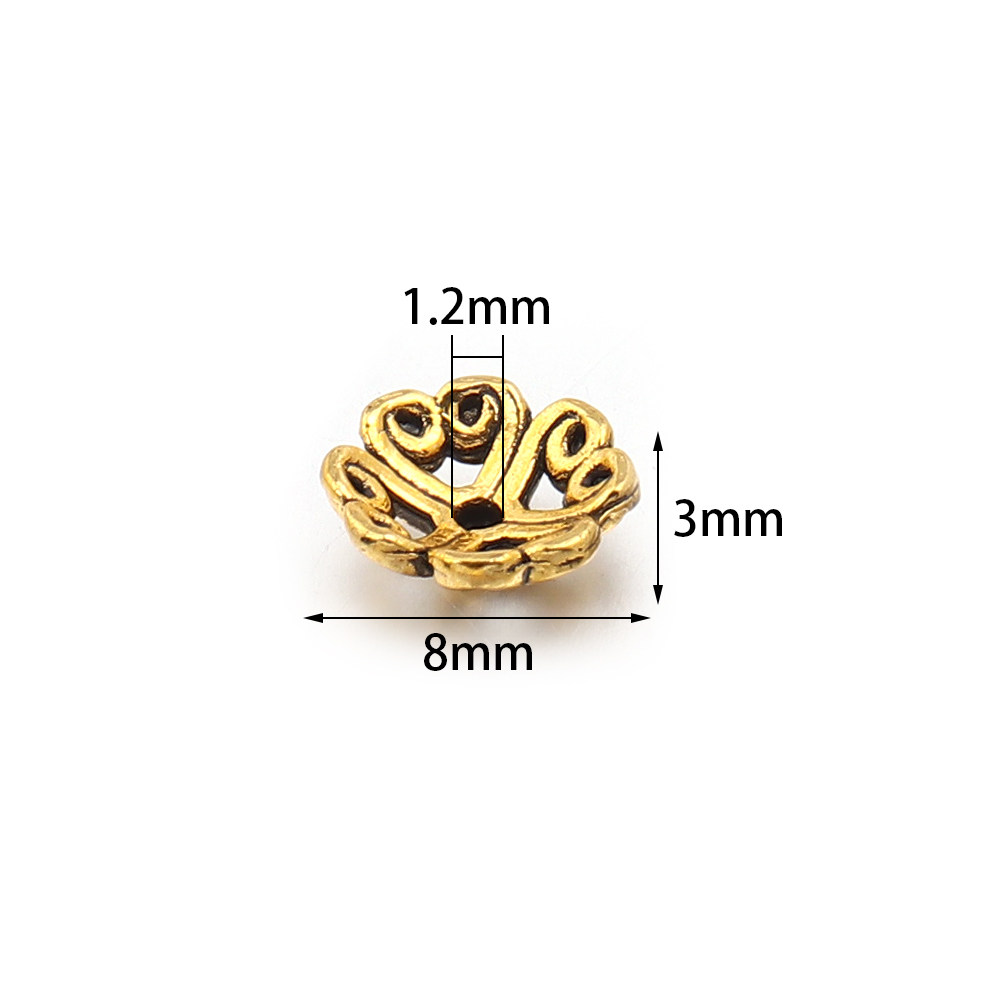 100pcs 8mm Alloy Hollow Out Fl - Jewelry Making Tray recensione e prezzo