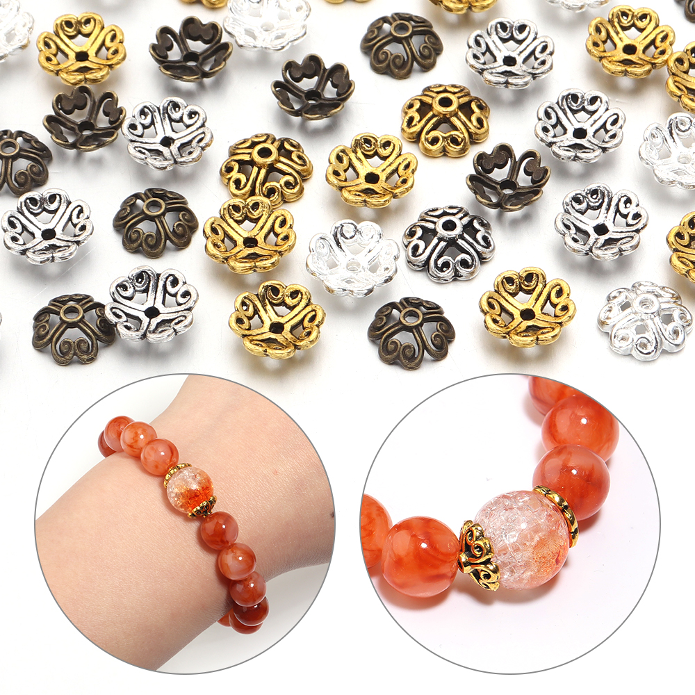 100pcs 8mm Alloy Hollow Out Fl - Jewelry Making Tray recensione e prezzo