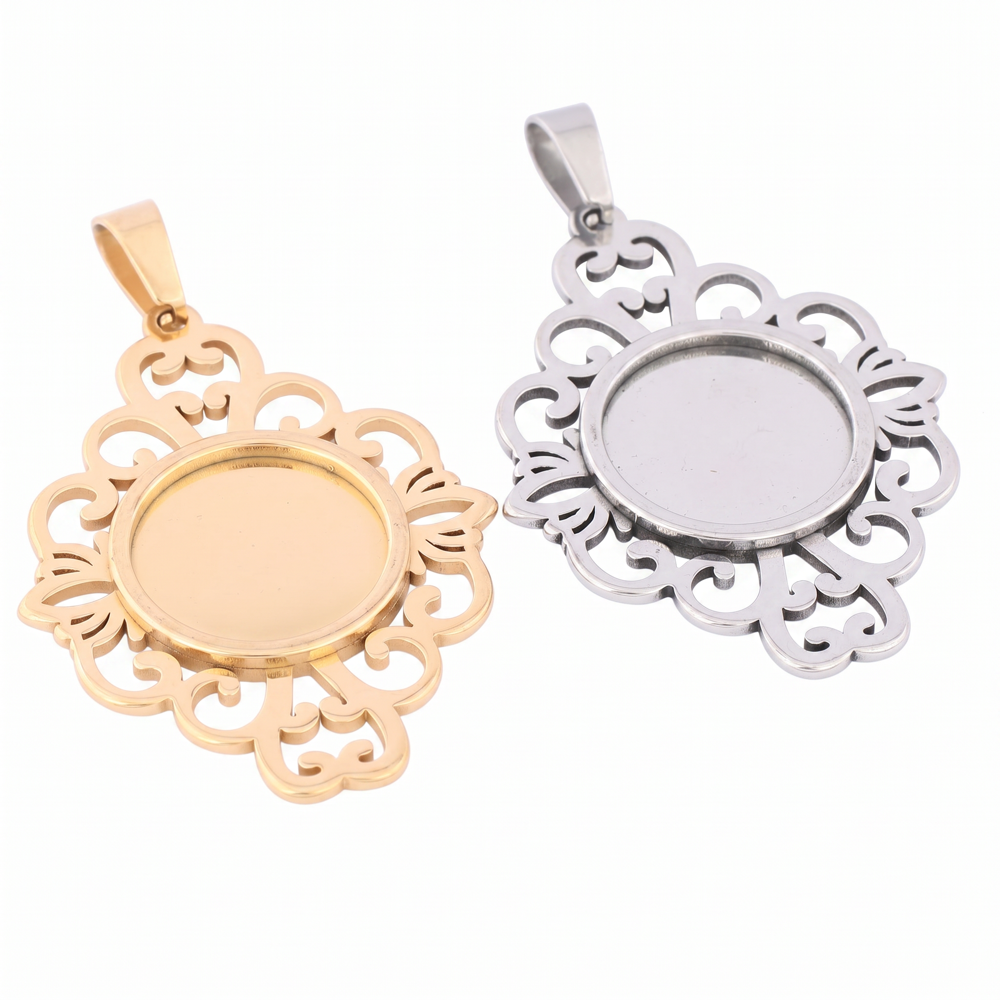 5pcs Stainless Steel Filigree  - Jewelry Making Tray recensione e prezzo