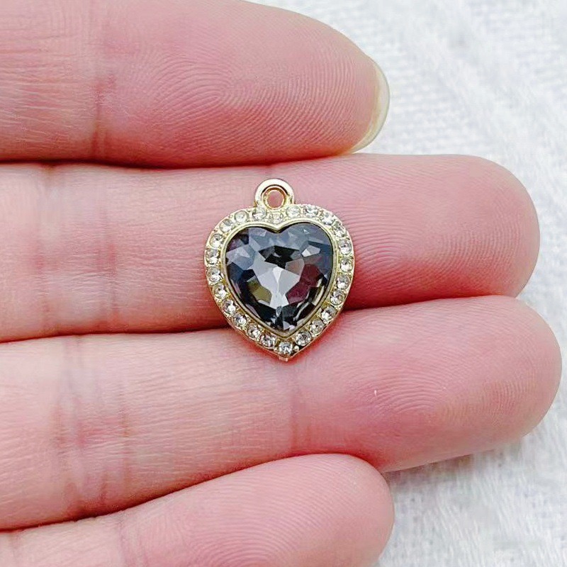 10pcs heart-shaped inlaid colo - Jewelry Making Accessories recensione e prezzo