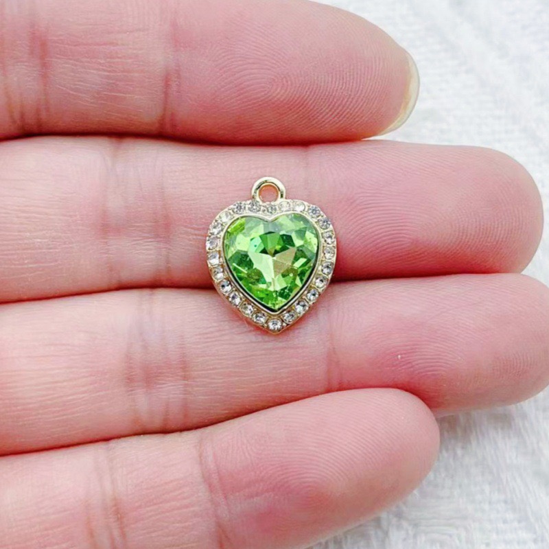 10pcs heart-shaped inlaid colo - Jewelry Making Accessories recensione e prezzo
