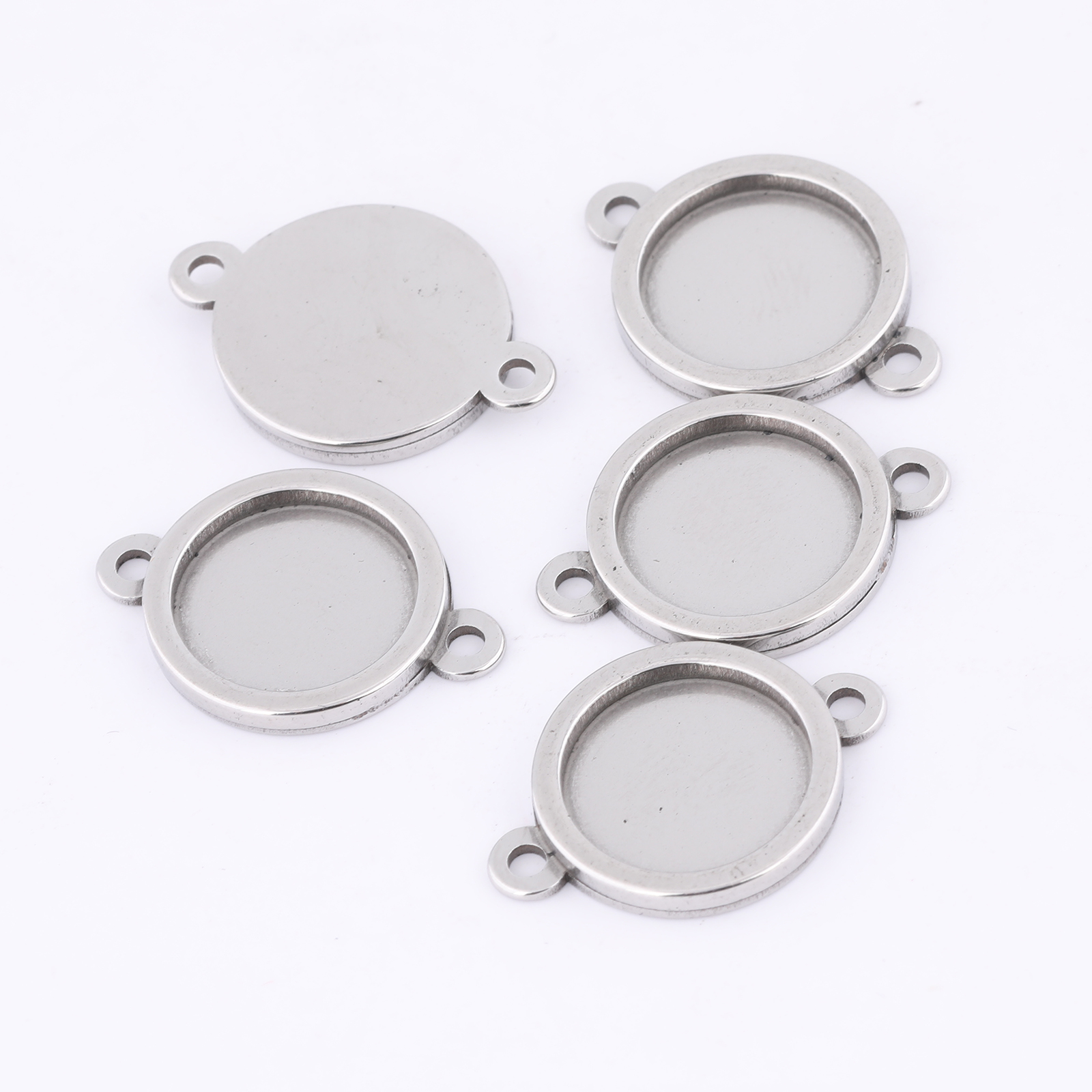 10pcs Stainless Steel 12mm Cab - Jewelry Making Tray recensione e prezzo