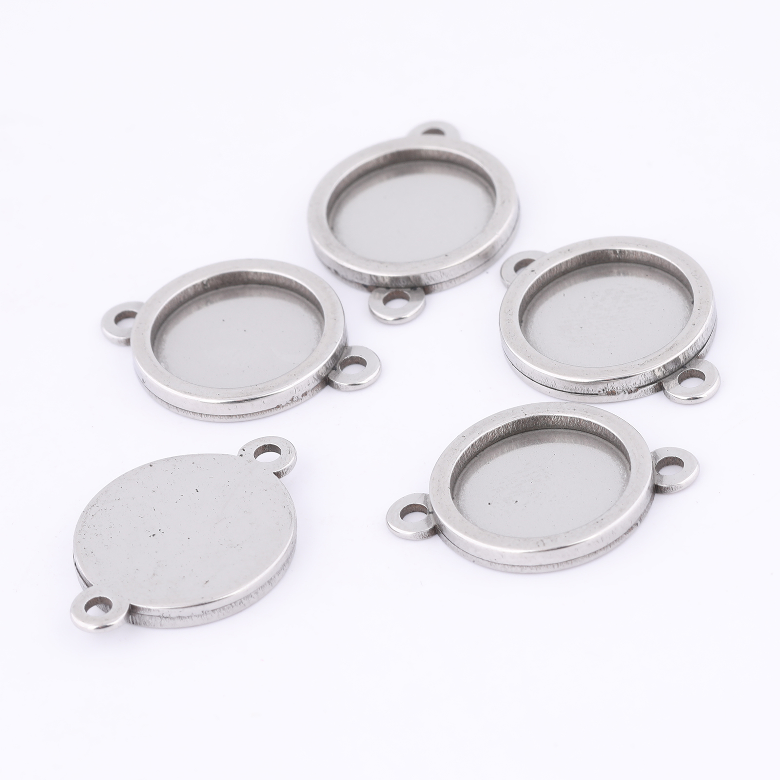 10pcs Stainless Steel 12mm Cab - Jewelry Making Tray recensione e prezzo