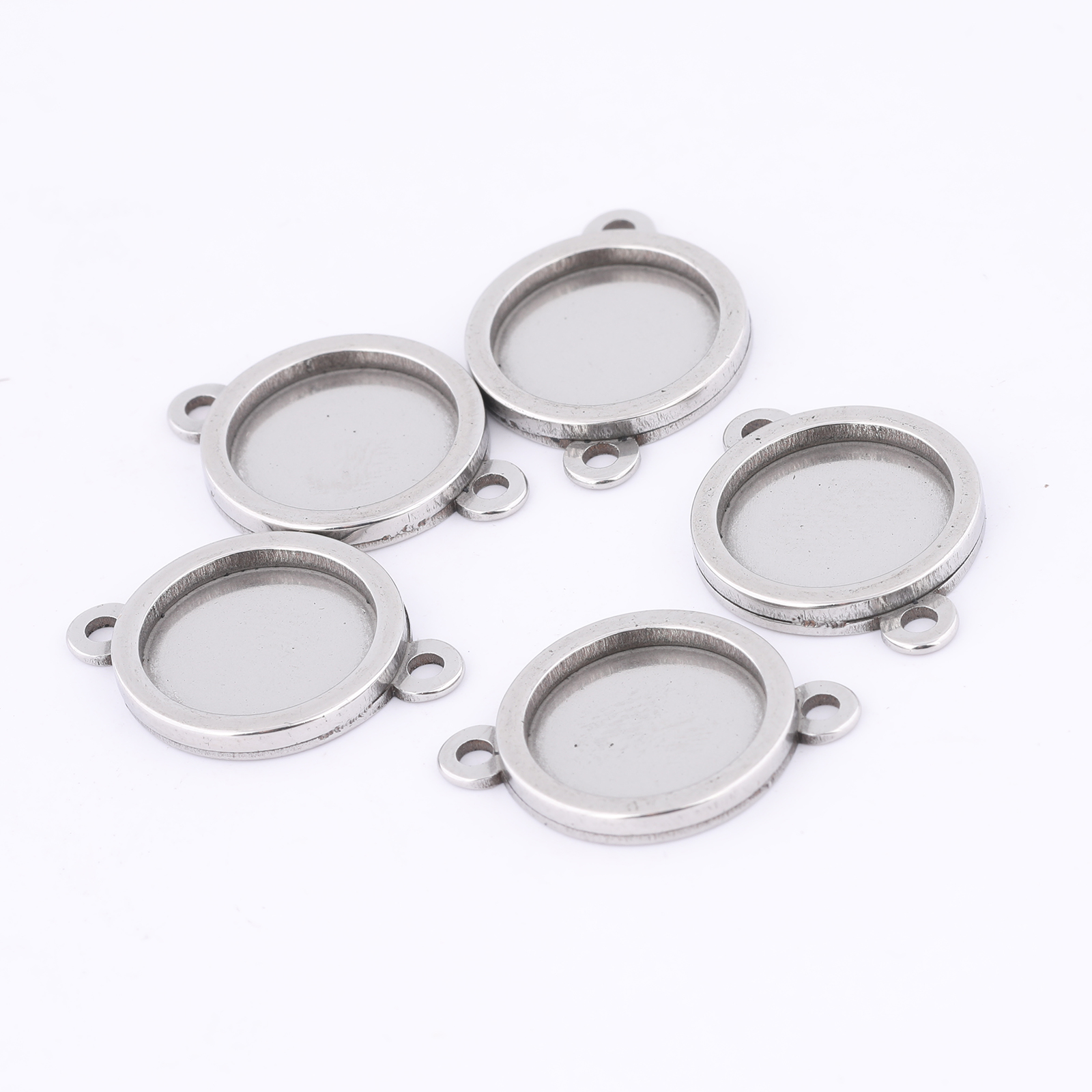 10pcs Stainless Steel 12mm Cab - Jewelry Making Tray recensione e prezzo
