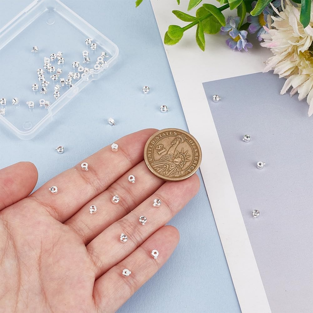60PCS Brass Crimp Beads 925 St - Jewelry Making Silver recensione e prezzo