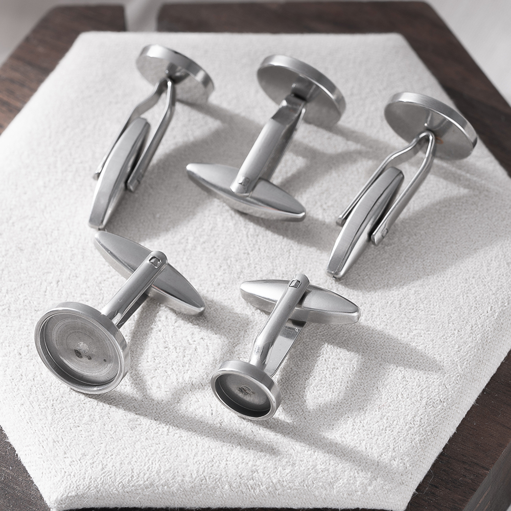 5Pcs Stainless Steel Cufflinks - Jewelry Making Tray recensione e prezzo