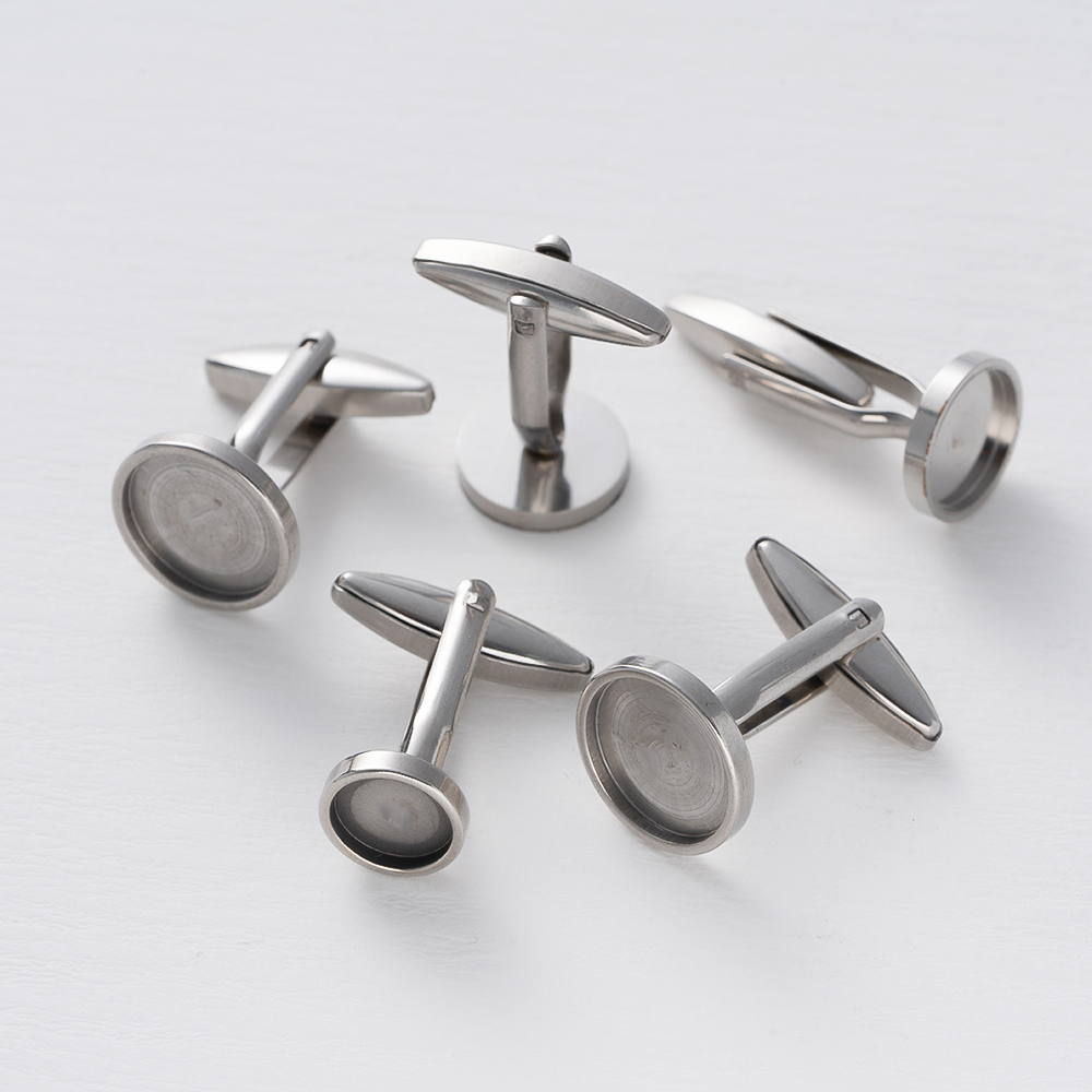 5Pcs Stainless Steel Cufflinks - Jewelry Making Tray recensione e prezzo