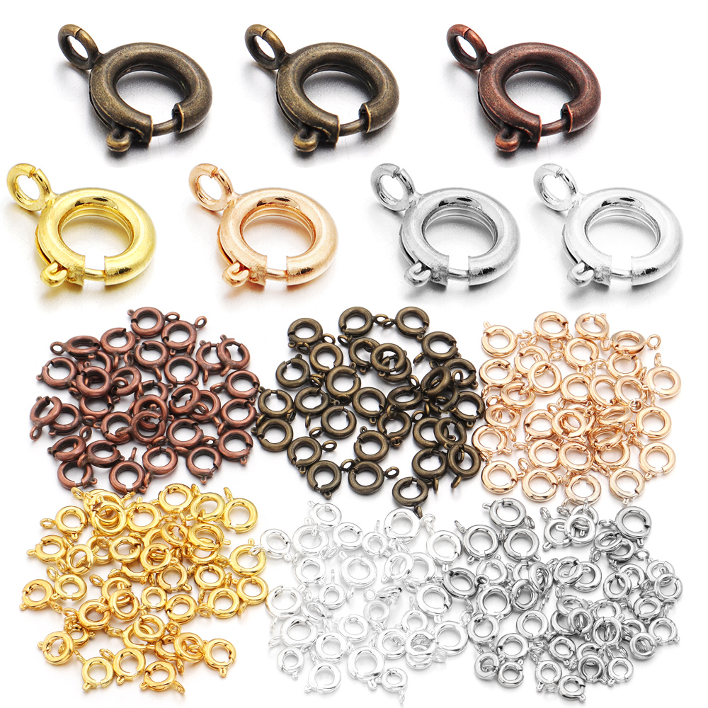 10Pcs Circle Spring Buttonr Co - Jewelry Making Metal recensione e prezzo