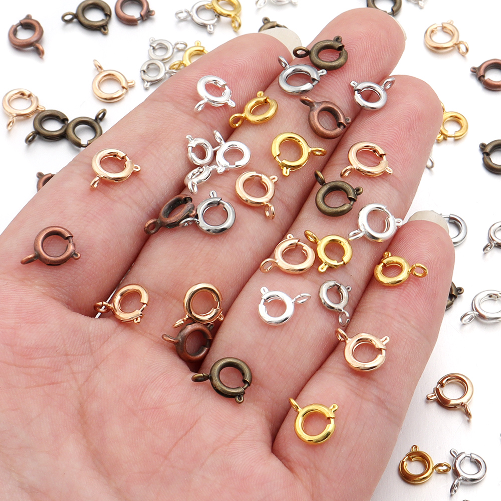 10Pcs Circle Spring Buttonr Co - Jewelry Making Metal recensione e prezzo
