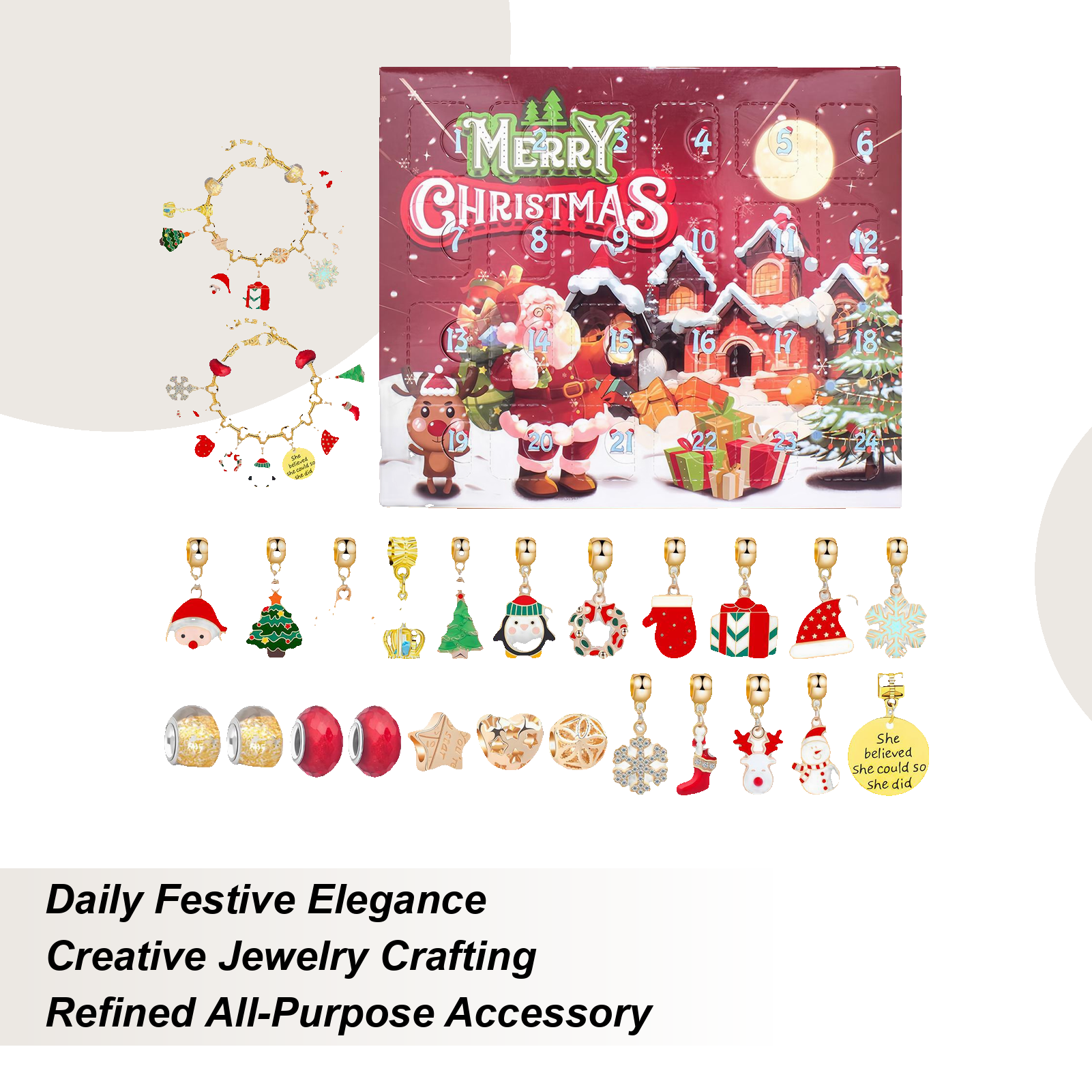 Christmas Bracelet Beaded Adve - Jewelry Making Advent Calendar recensione e prezzo