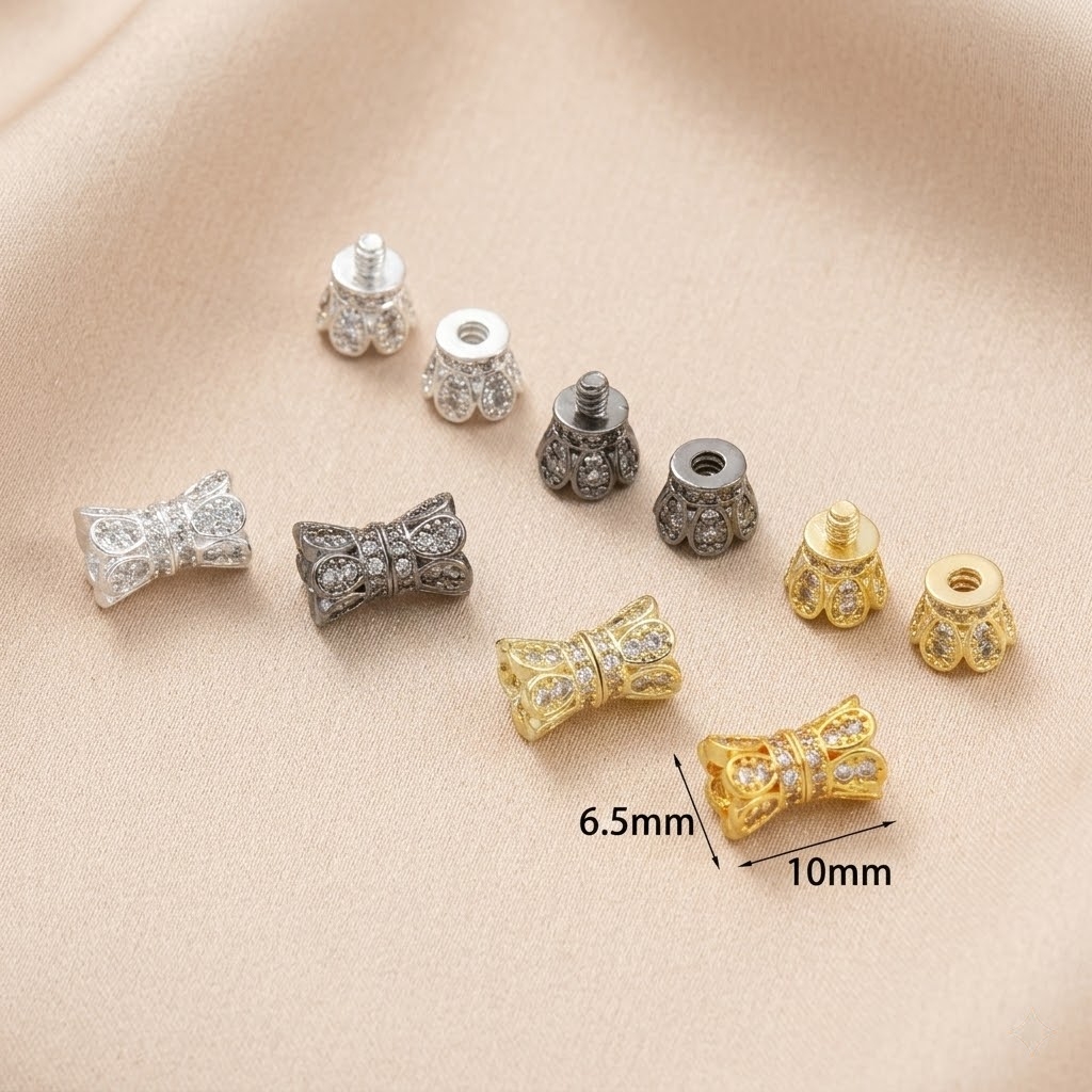 2pcs 18K Gold Plated Cubic Zir - Jewelry Making Metal recensione e prezzo