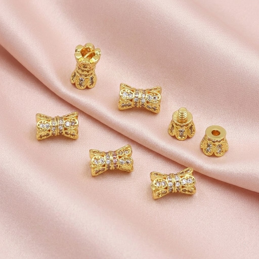 2pcs 18K Gold Plated Cubic Zir - Jewelry Making Metal recensione e prezzo