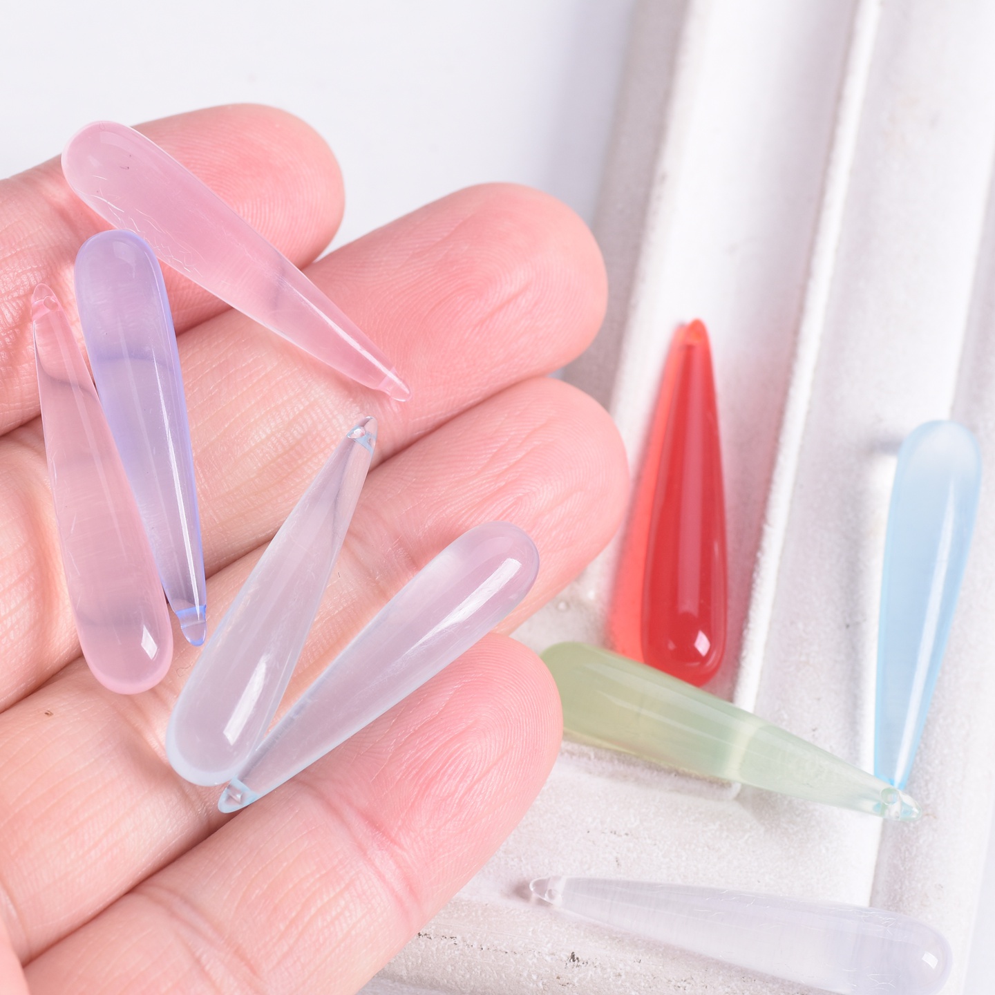 10pcs Long Teardrop Shape 35x7 - Jewelry Making Drill recensione e prezzo