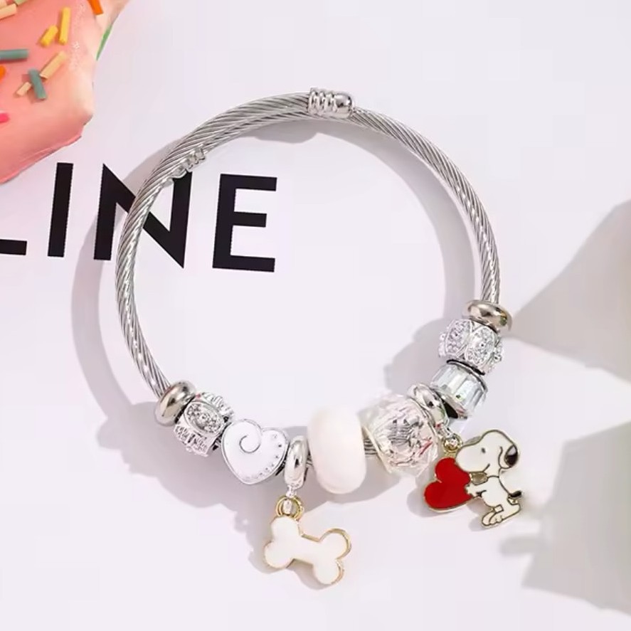 Cute Cartoon Snoopy Bone Heart - Jewelry Making Accessories recensione e prezzo