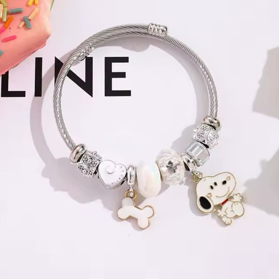 Cute Cartoon Snoopy Bone Heart - Jewelry Making Accessories recensione e prezzo