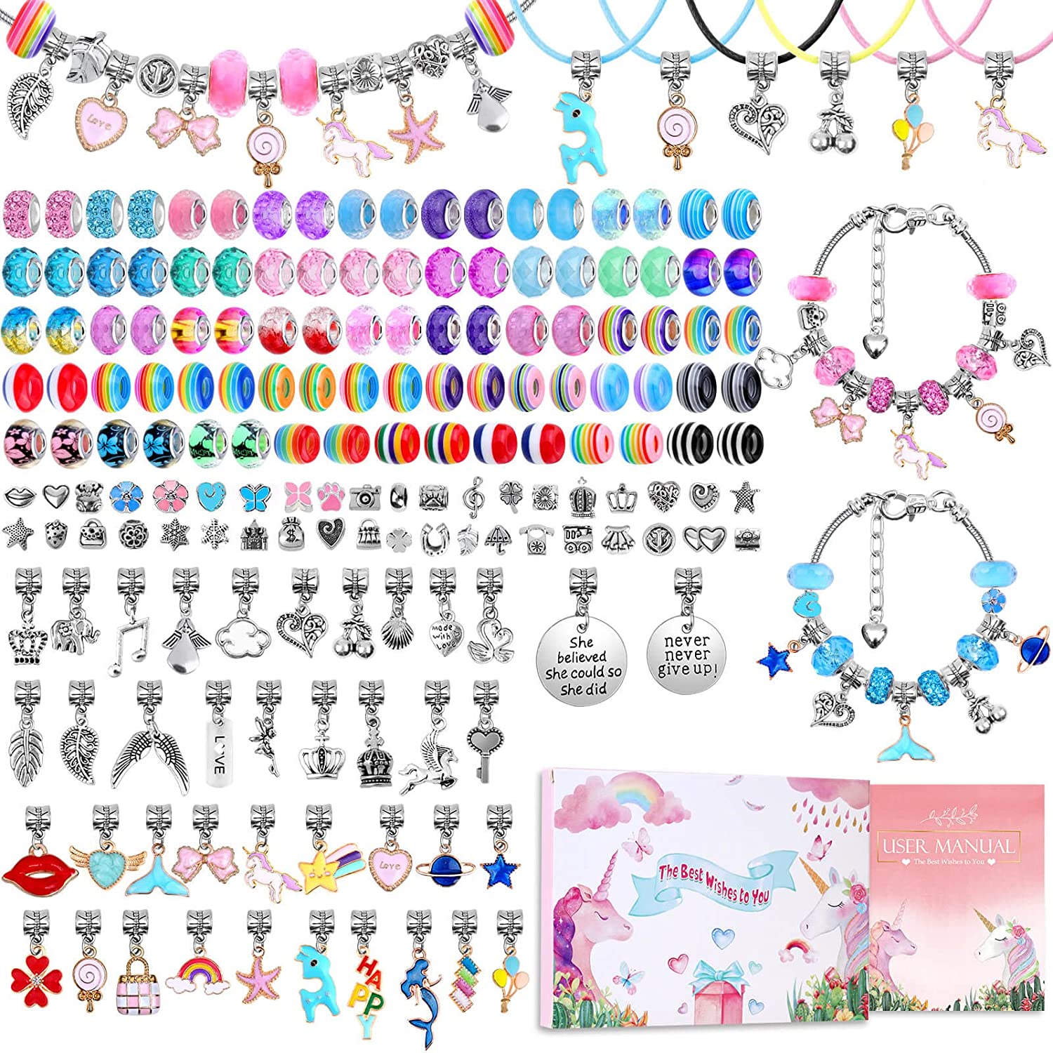 Charm Bracelet Making Kit DIY  - Jewelry Making Kits For Girls recensione e prezzo
