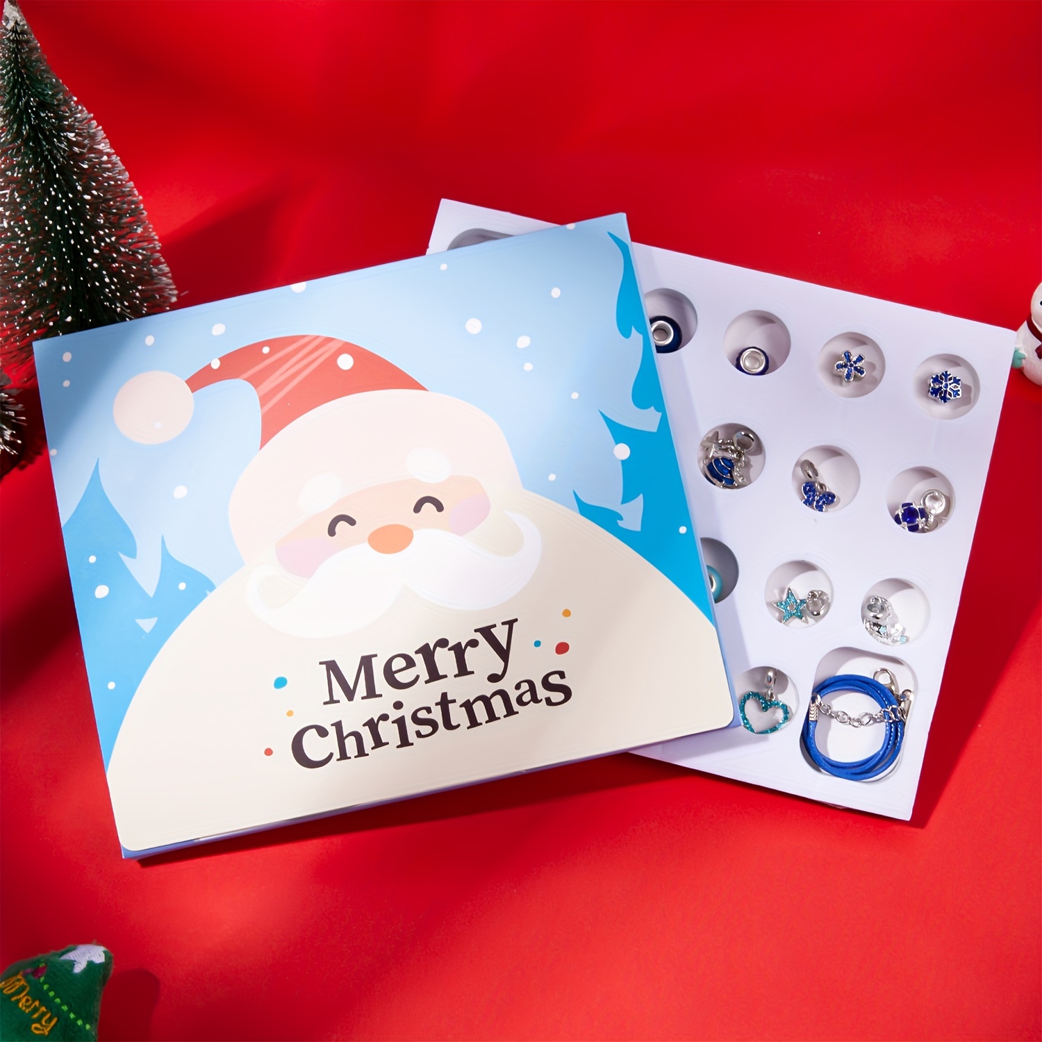 Blue Santa Claus Series Countd - Jewelry Making Advent Calendar recensione e prezzo