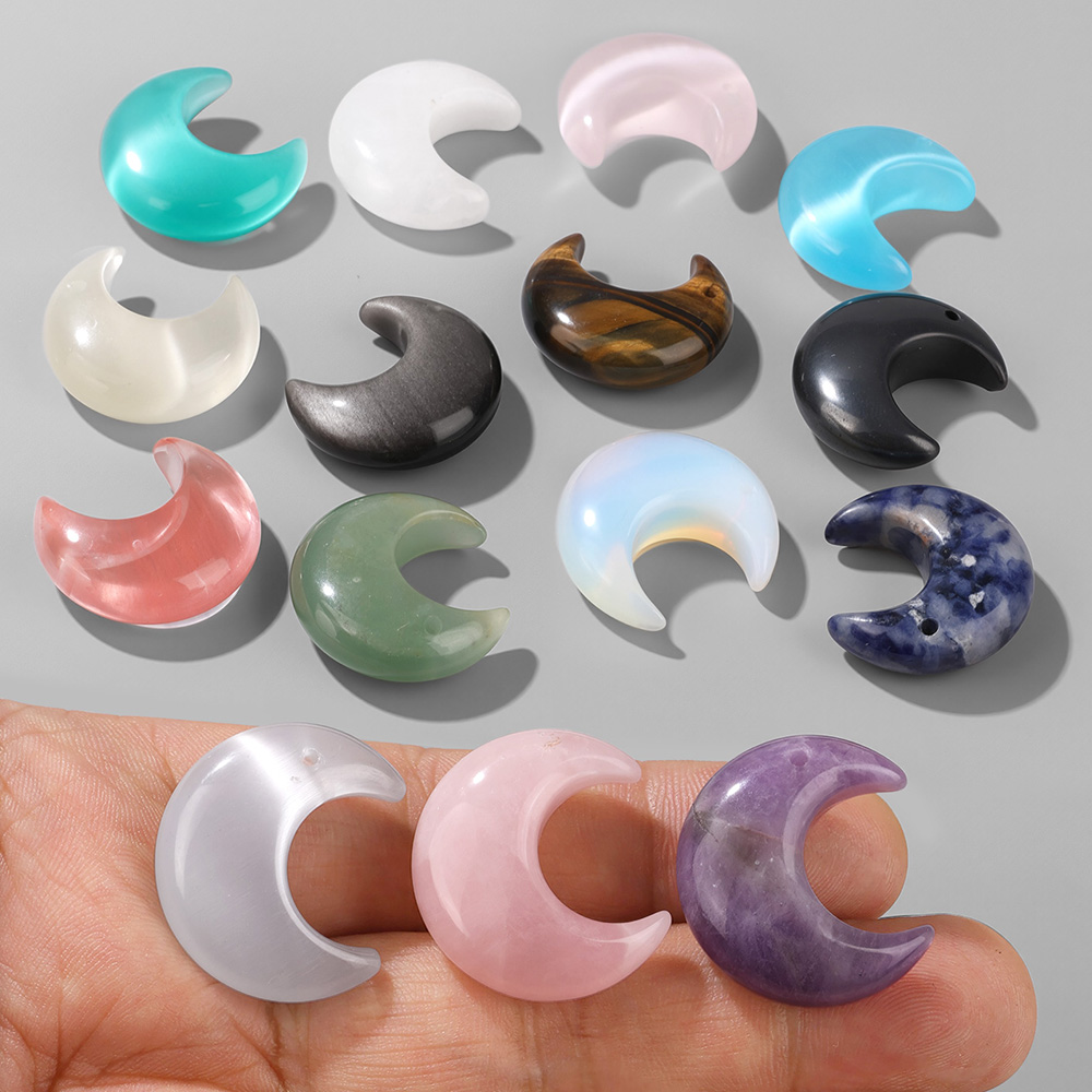 2PCS Natural Crescent Moon Cha - Jewelry Making Drill recensione e prezzo