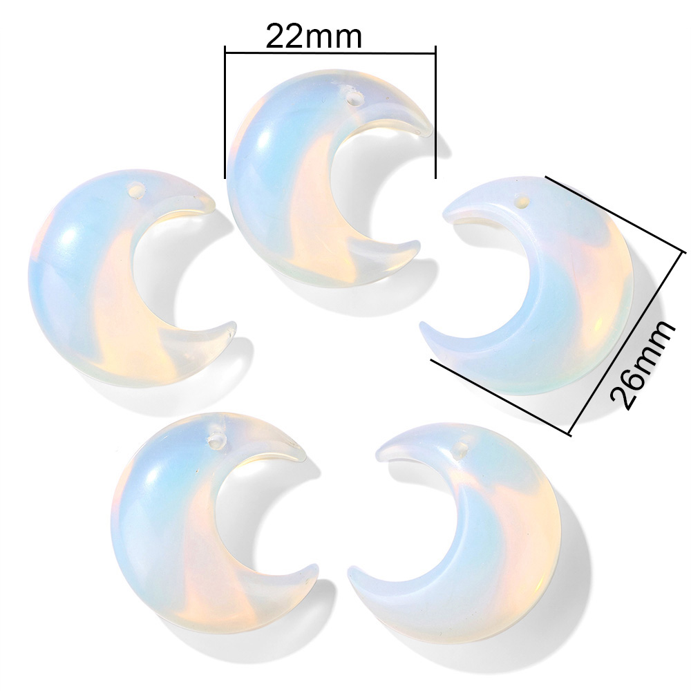 2PCS Natural Crescent Moon Cha - Jewelry Making Drill recensione e prezzo