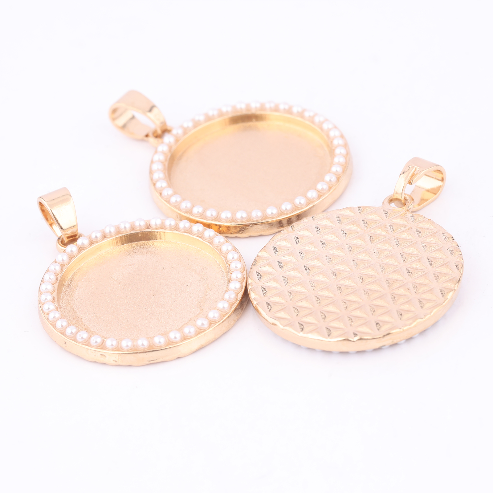 5pcs Kc Gold Pearl Cabochon Ba - Jewelry Making Tray recensione e prezzo
