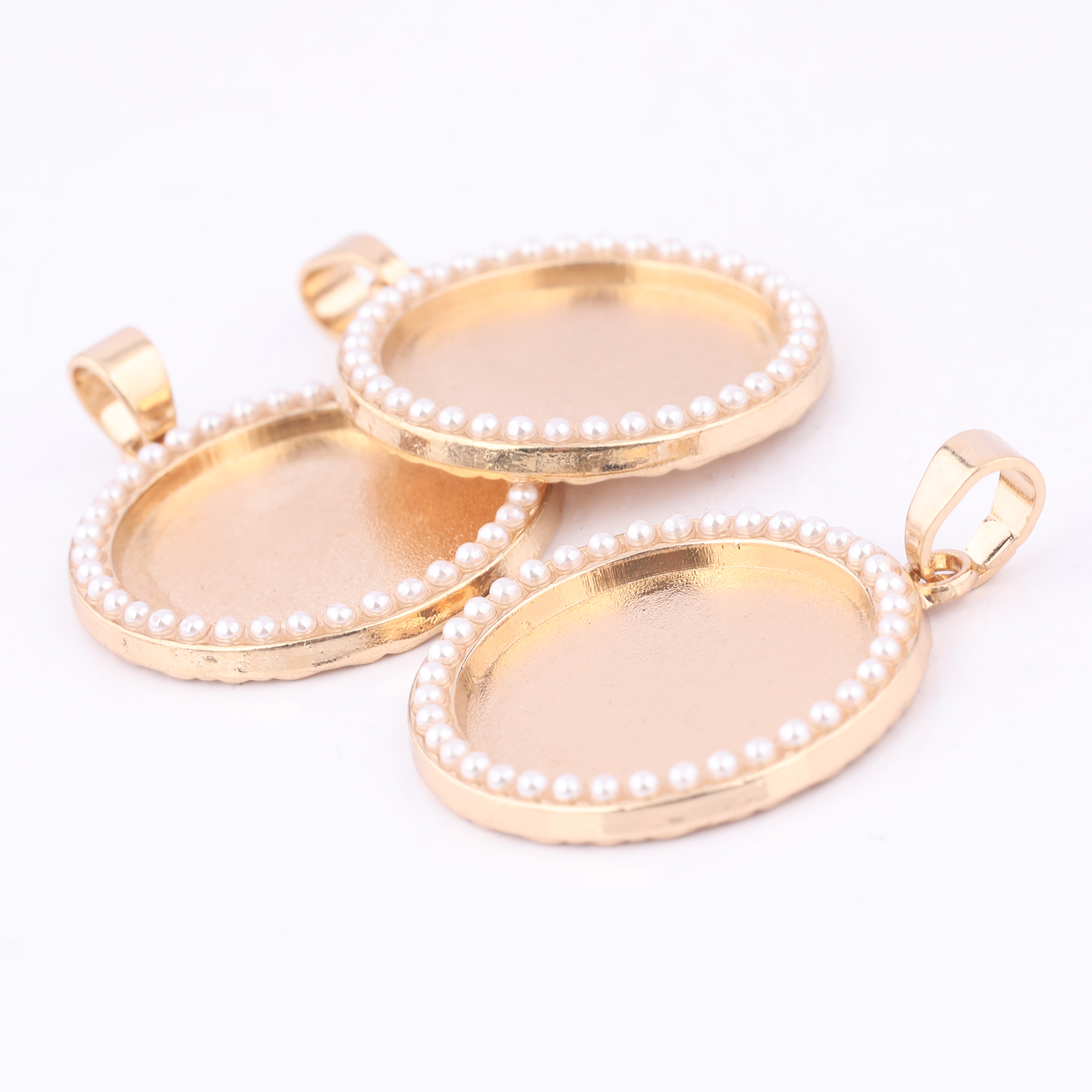 5pcs Kc Gold Pearl Cabochon Ba - Jewelry Making Tray recensione e prezzo