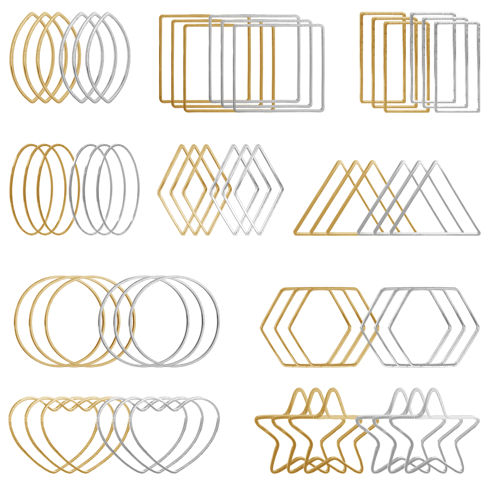 20Pcs Gold Silver Hollow Frame - Jewelry Making Silver recensione e prezzo