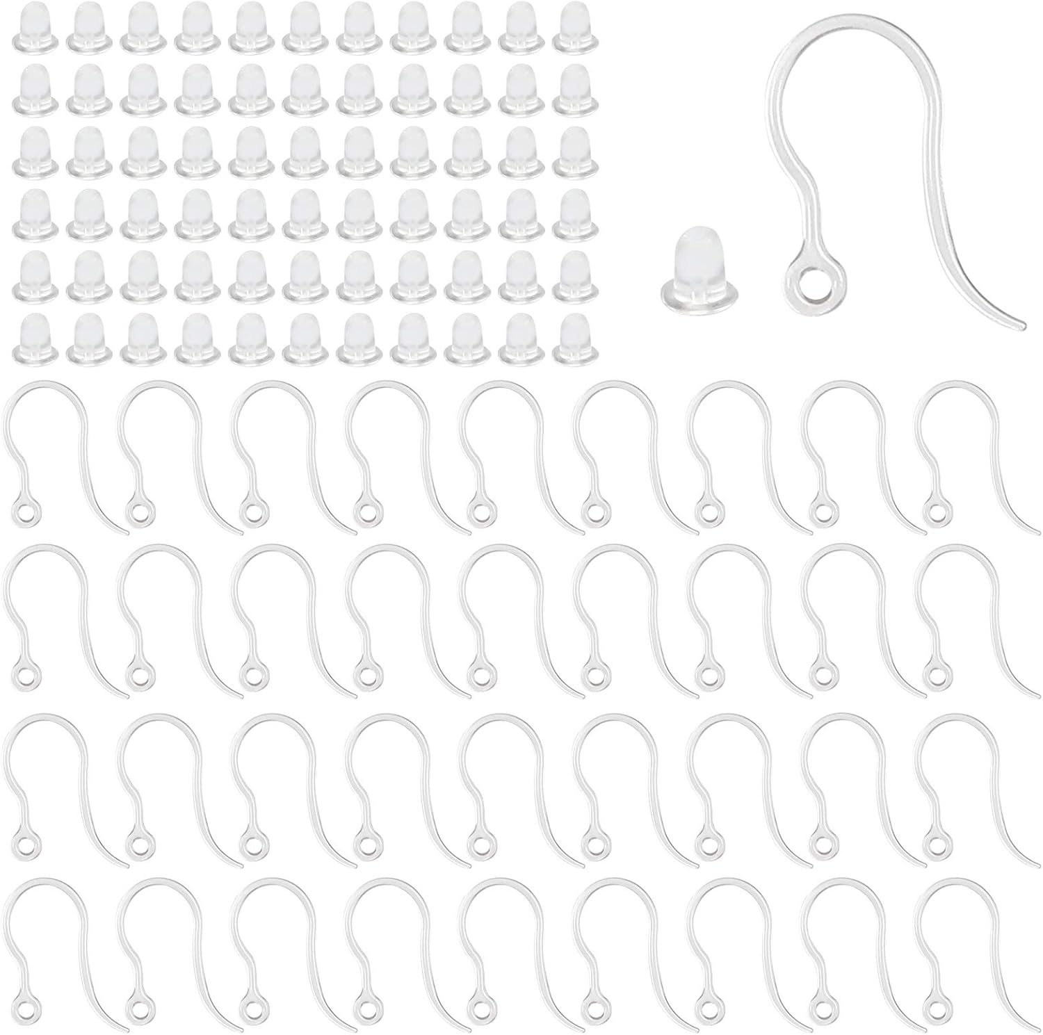 40pcs Clear Plastic Earring Ho - Jewelry Making Wire recensione e prezzo