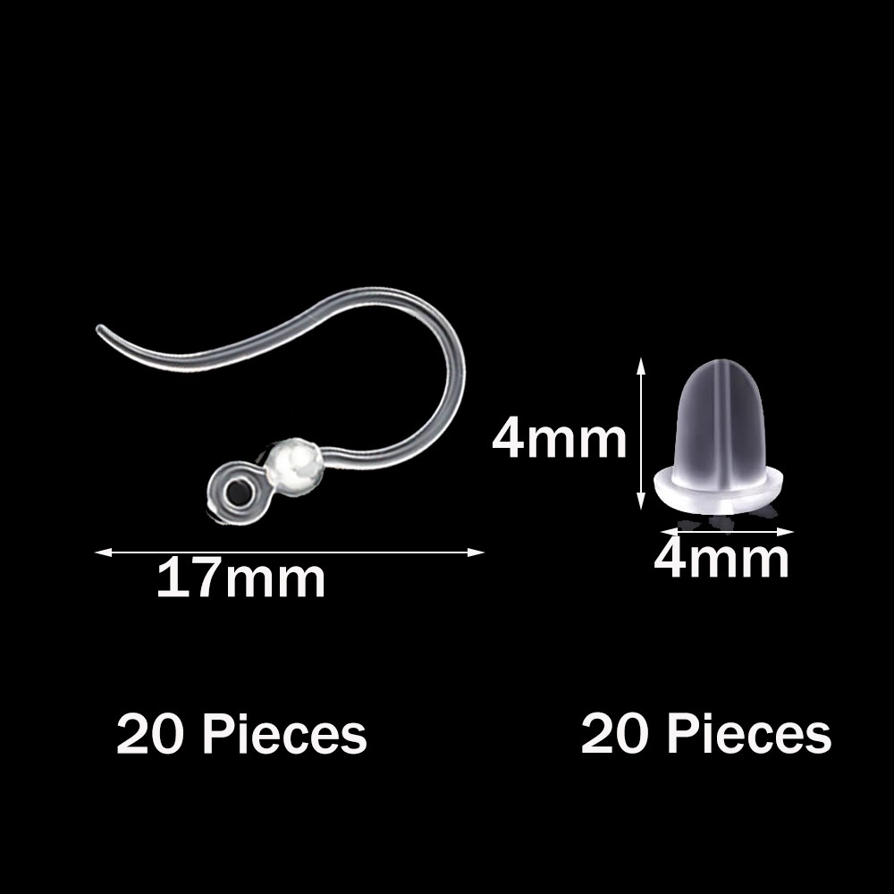 40pcs Clear Plastic Earring Ho - Jewelry Making Wire recensione e prezzo