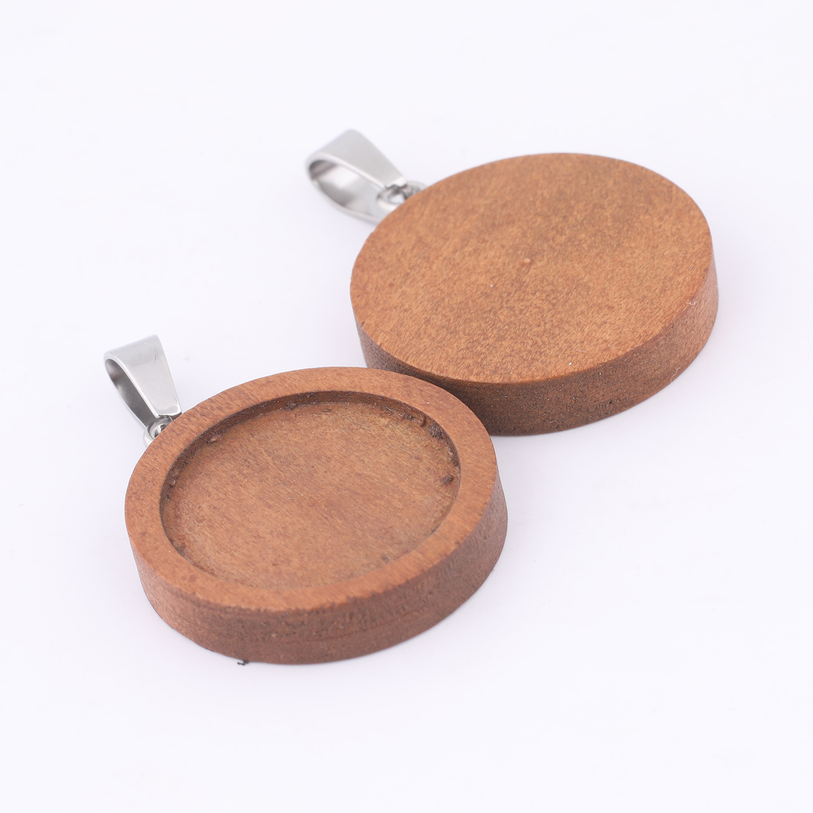 10pcs 20mm Round Wood Cabochon - Jewelry Making Tray recensione e prezzo