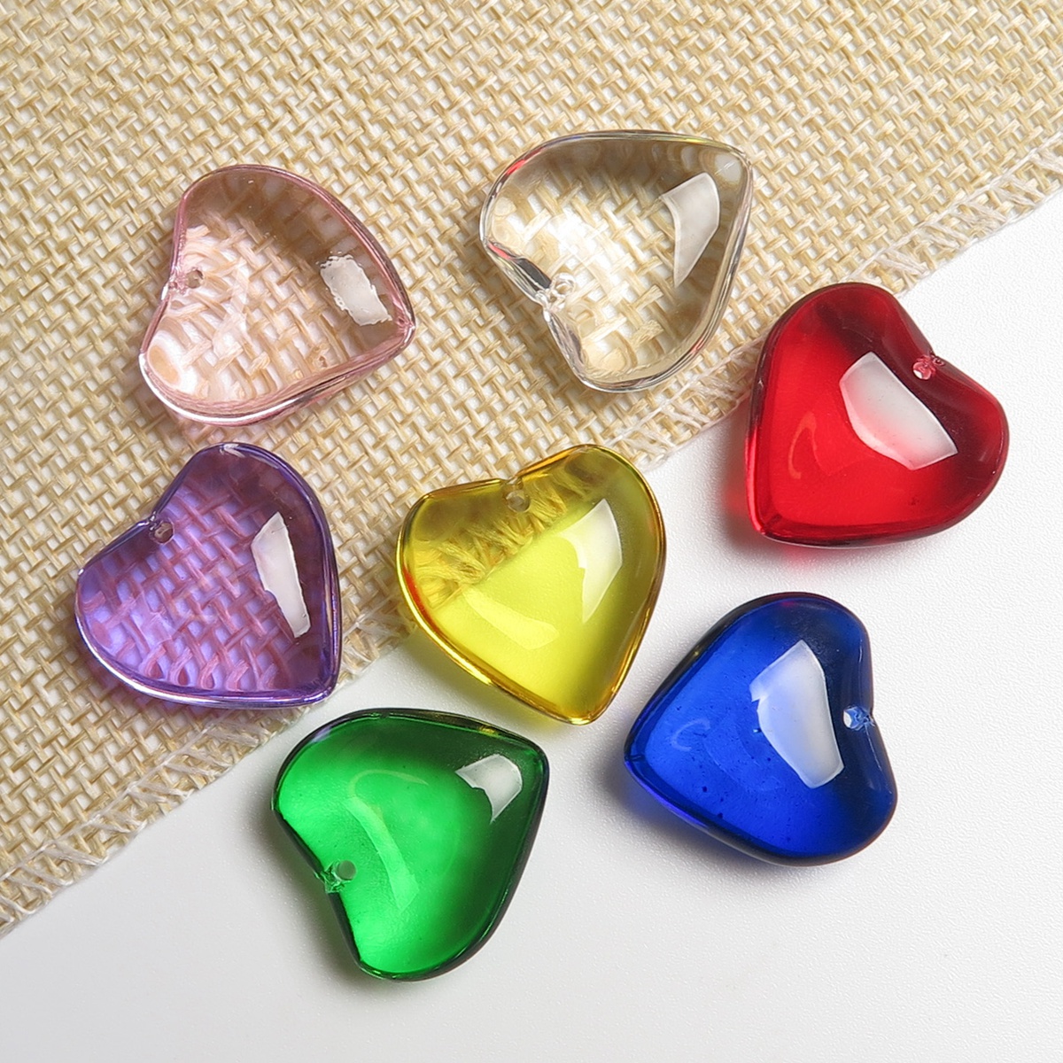 20mm 5pcs Heart Shape Glossy C - Jewelry Making Drill recensione e prezzo