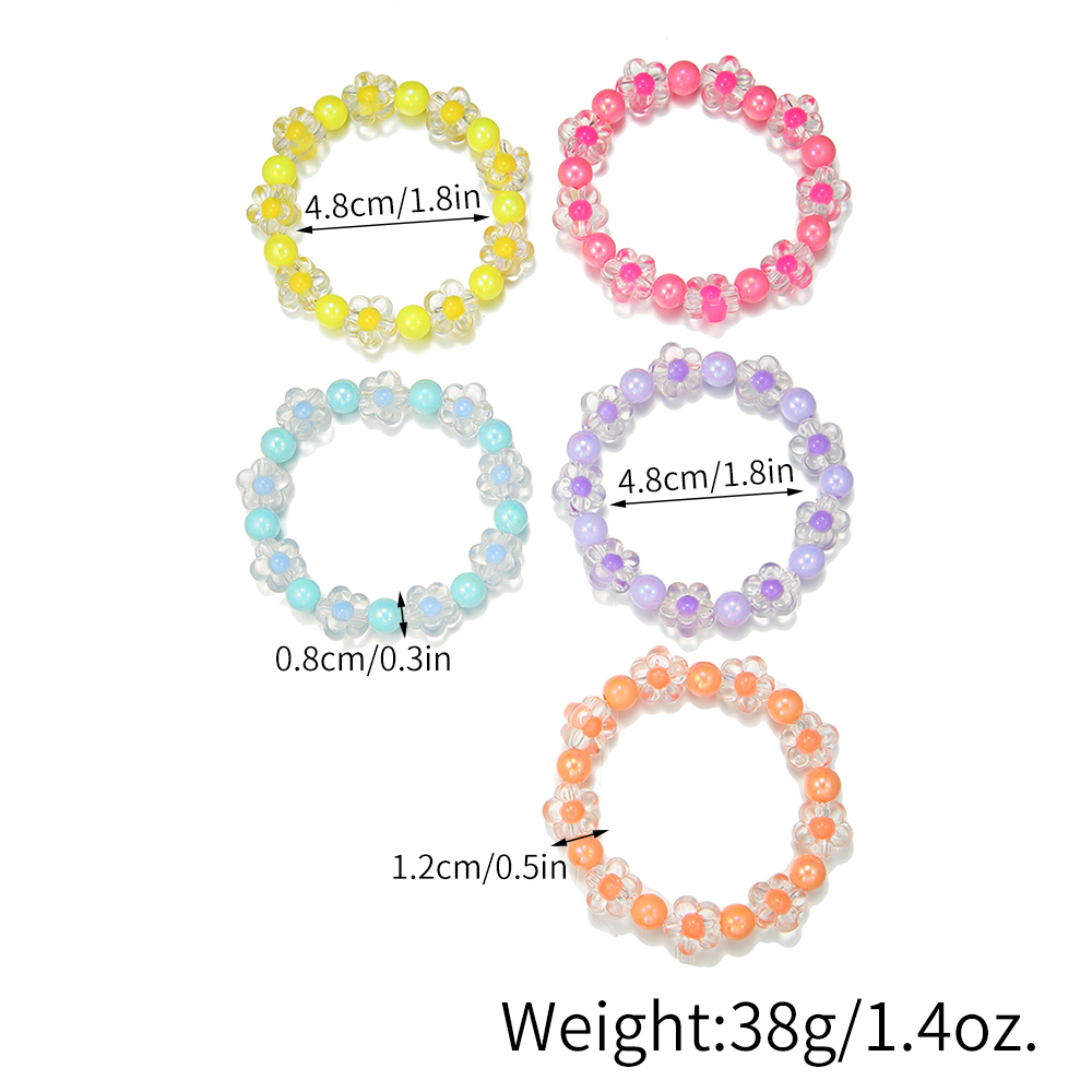 5Pcs/Set Colorful Beads Flower - Jewelry Making Kits For Girls recensione e prezzo