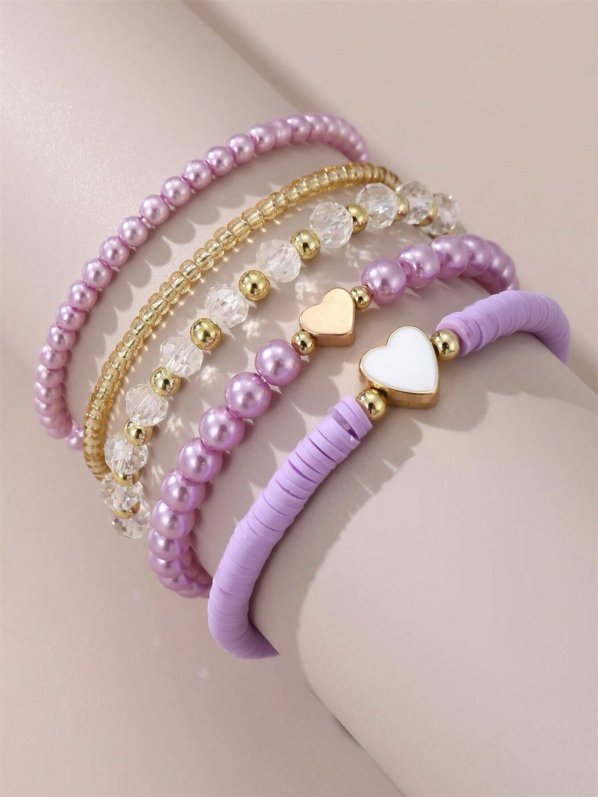 5pcs Pink Heart Kids Bracelets - Jewelry Making Kits For Girls recensione e prezzo
