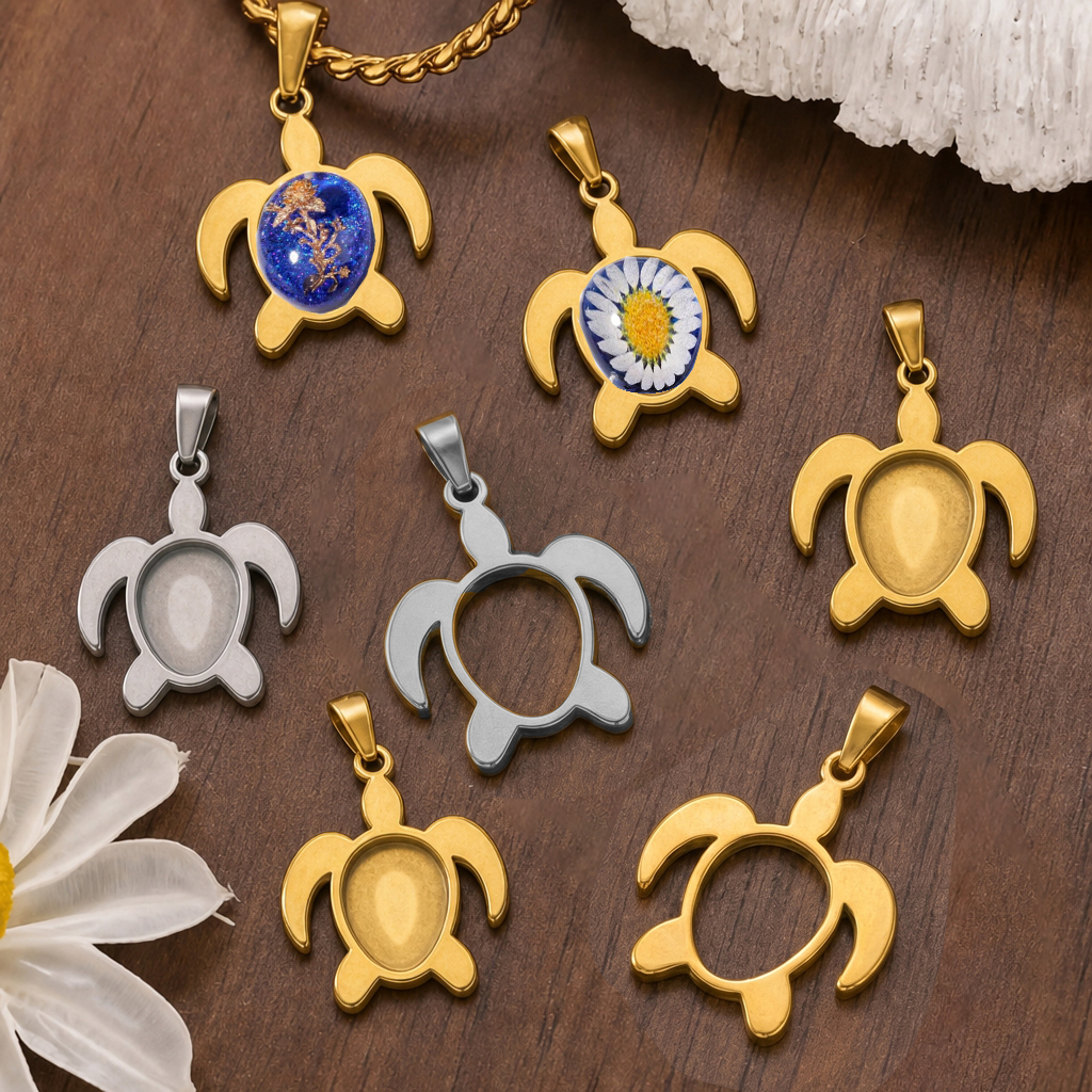 5pcs Stainless Steel Turtle Pe - Jewelry Making Tray recensione e prezzo