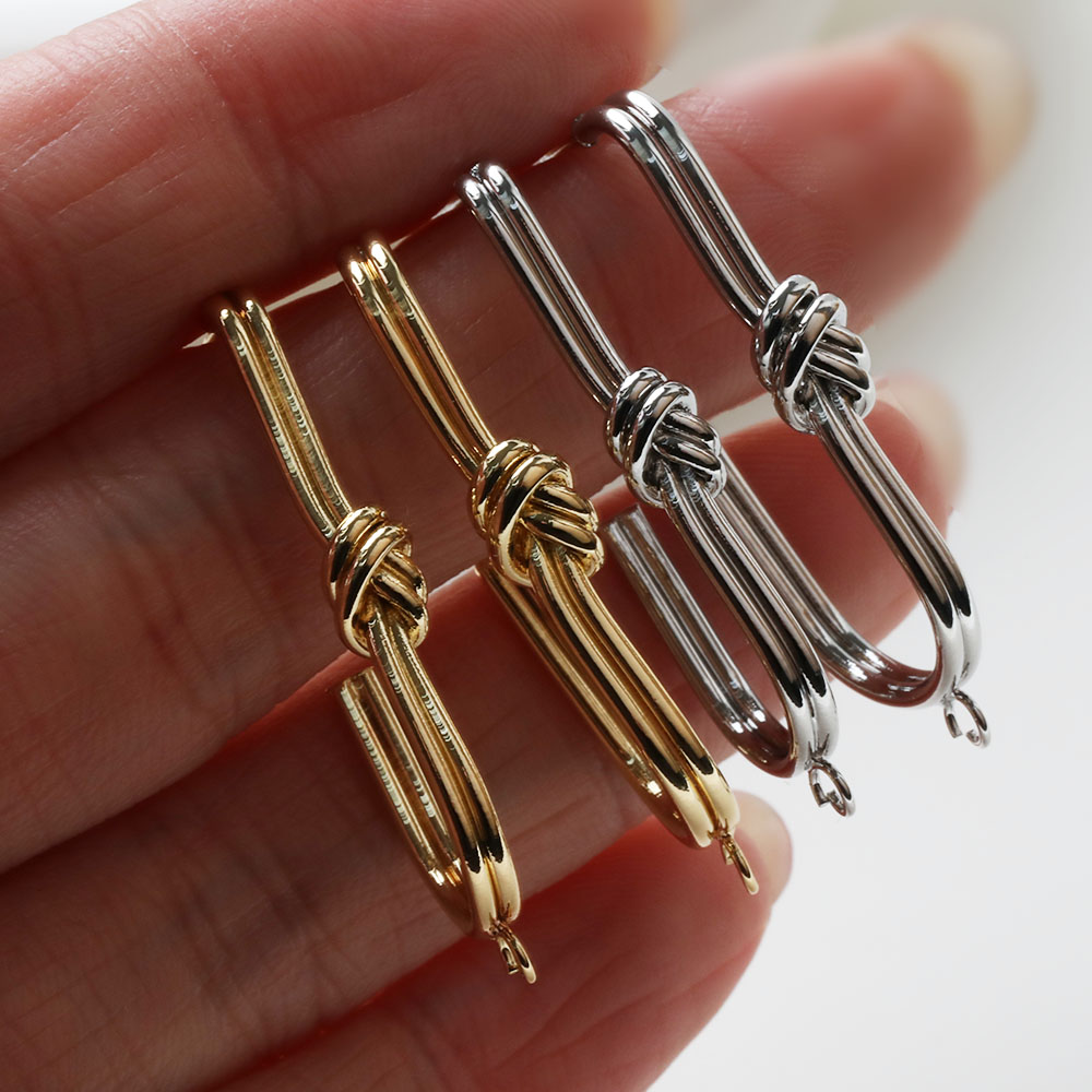 2PCS Dainty U-shaped Knotted E - Jewelry Making Knots recensione e prezzo